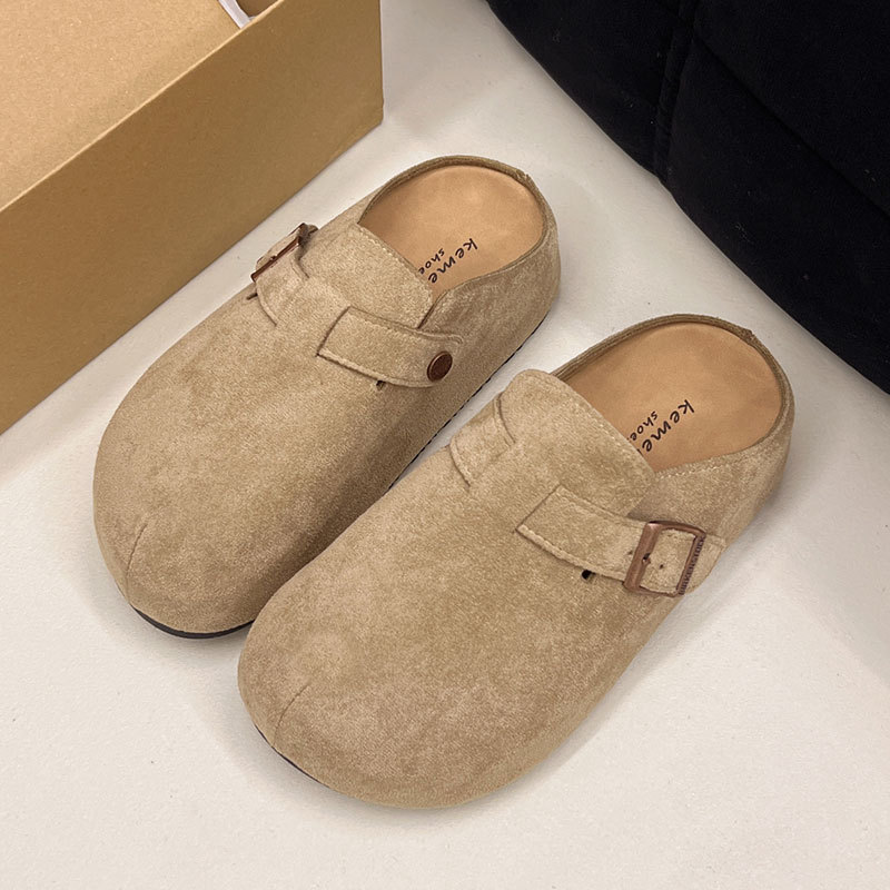 OLYRA Genuine Suede Slingback Clogs for Women | Genuine Leather Casual Shoes for Women with Memory Foam Cushioned Insoles, Adjustable  Strap