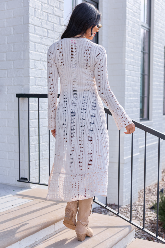 Cream Duster Cardigan
