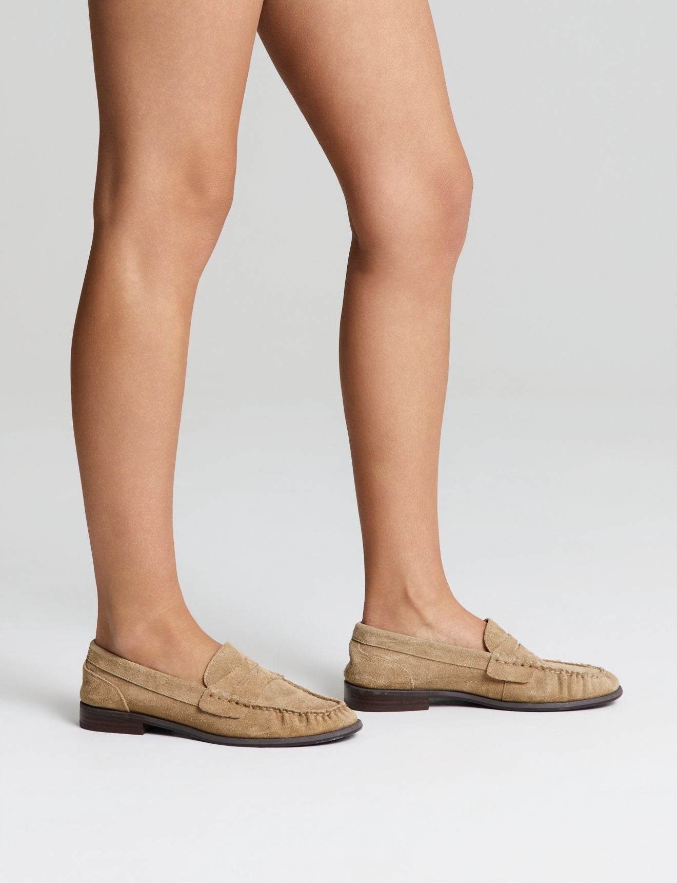 OLYRA Loafers - Taupe Suede