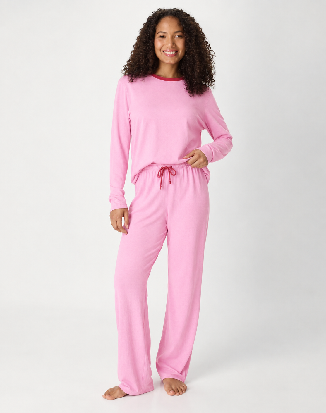 Women's 2-Piece Bamboo-Blend Loungewear Set, Crew