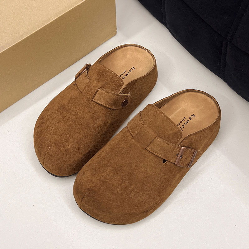 OLYRA Genuine Suede Slingback Clogs for Women | Genuine Leather Casual Shoes for Women with Memory Foam Cushioned Insoles, Adjustable  Strap