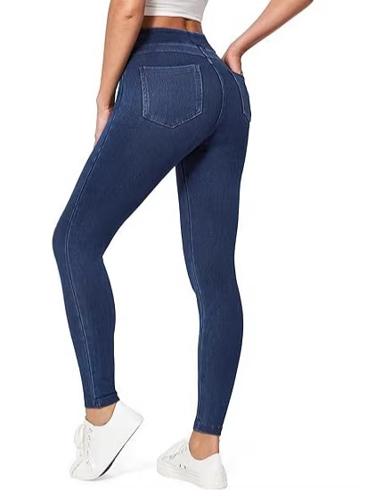 LADIES 360 STRETCHY WIDE LEG HIGH WAIST COTTON JEANS BREATHABLE COTTON SUPER STRTETCH FITS 3 SIZES FROM SIZE 8-24 PLUS SIZE LADIES JEANS