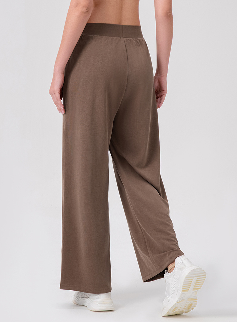 Women’s Wide-Leg Sports Trousers – Relaxed Straight-Leg Cropped Trousers for Fitness, Casual & Outdoor Wear