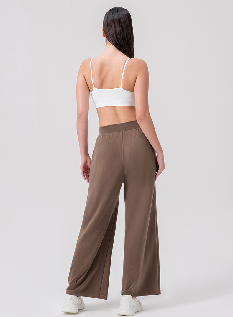 Women’s Wide-Leg Sports Trousers – Relaxed Straight-Leg Cropped Trousers for Fitness, Casual & Outdoor Wear