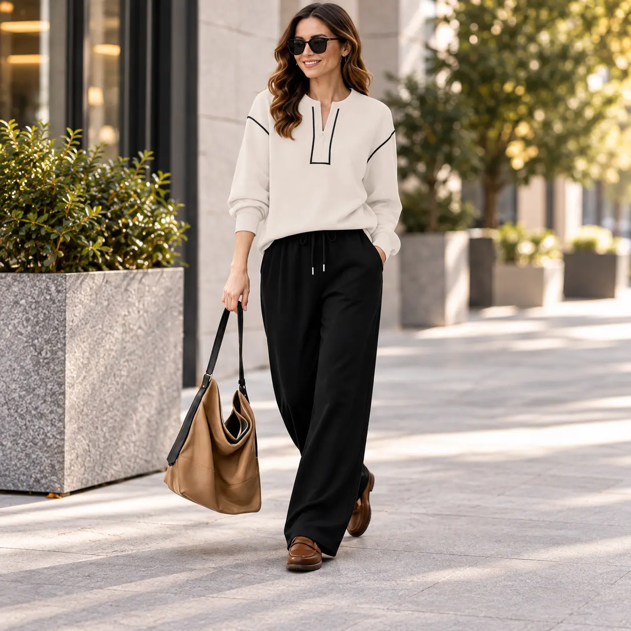  2-Piece Lounge Set, Long Sleeve Pants Top Set