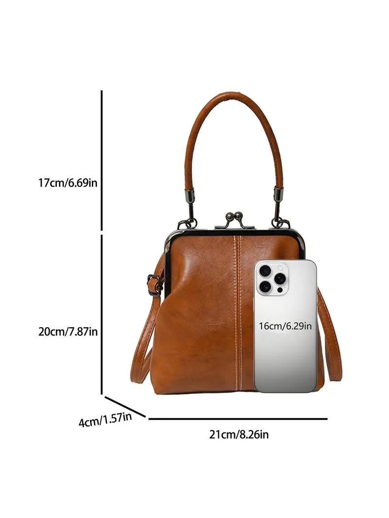 Vintage British style high-quality handbag  Retro style crossbody bag