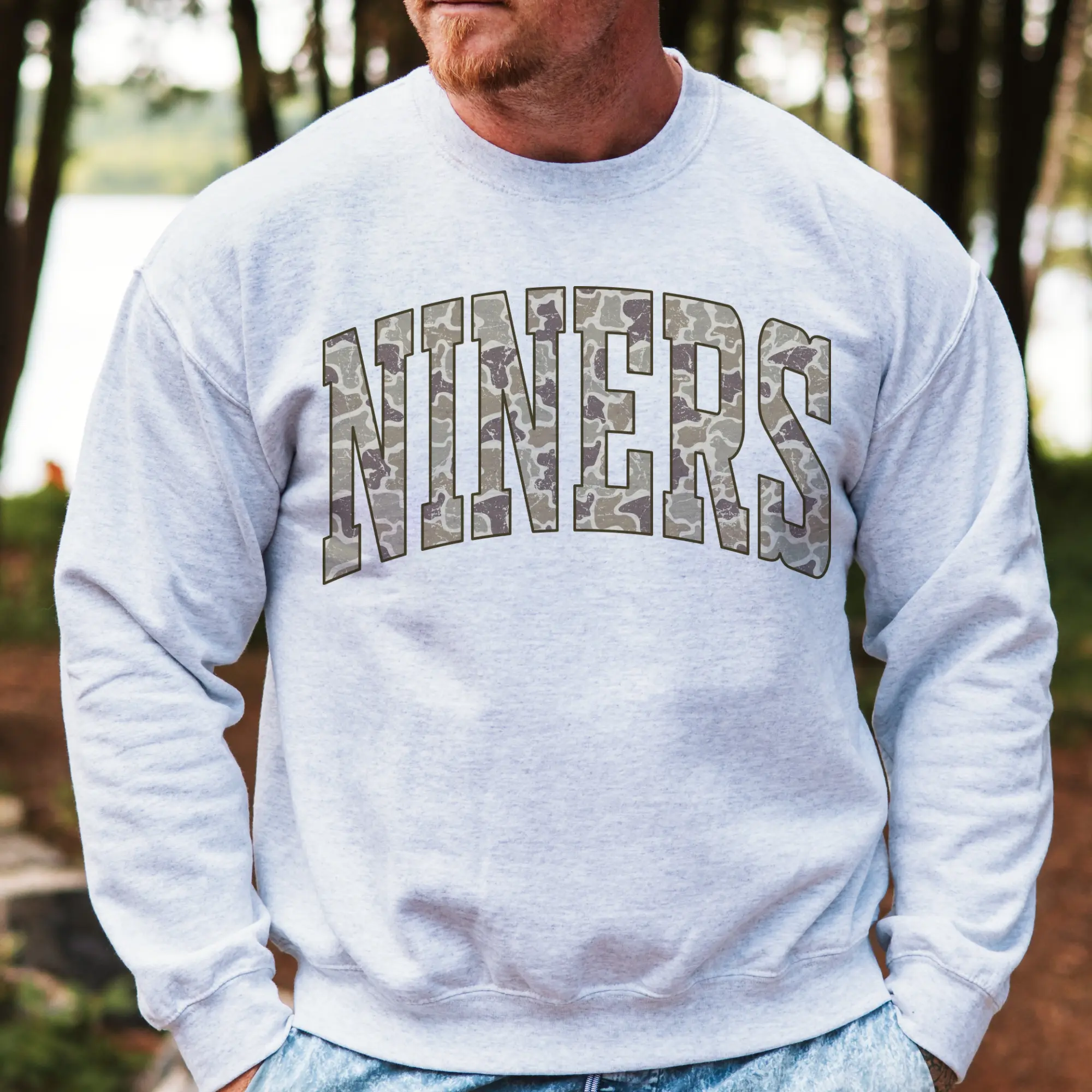 Women’s Camo Football Graphic Sweatshirt – Casual Oversized Style