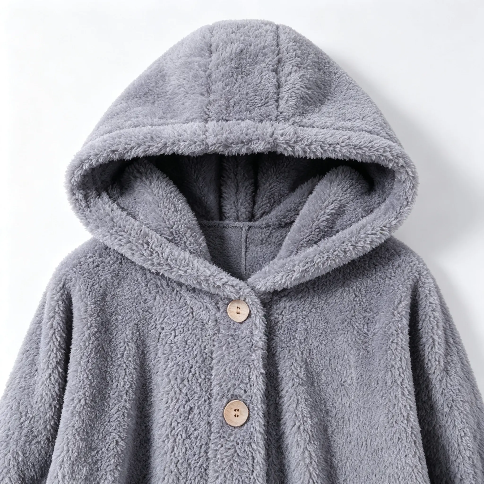 Women's 2026 Winter European-American Plush Round Neck Coats - Thick, Warm, Breathable, Irregular Solid Color Button Sports Outerwear, Female Casual Athletic Outdoor Wear Top