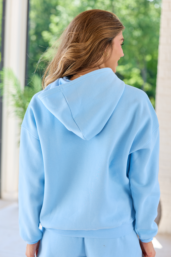 Light Blue Graphic Hoodie