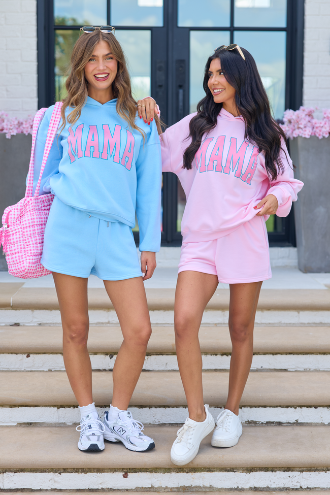 Light Blue Graphic Hoodie