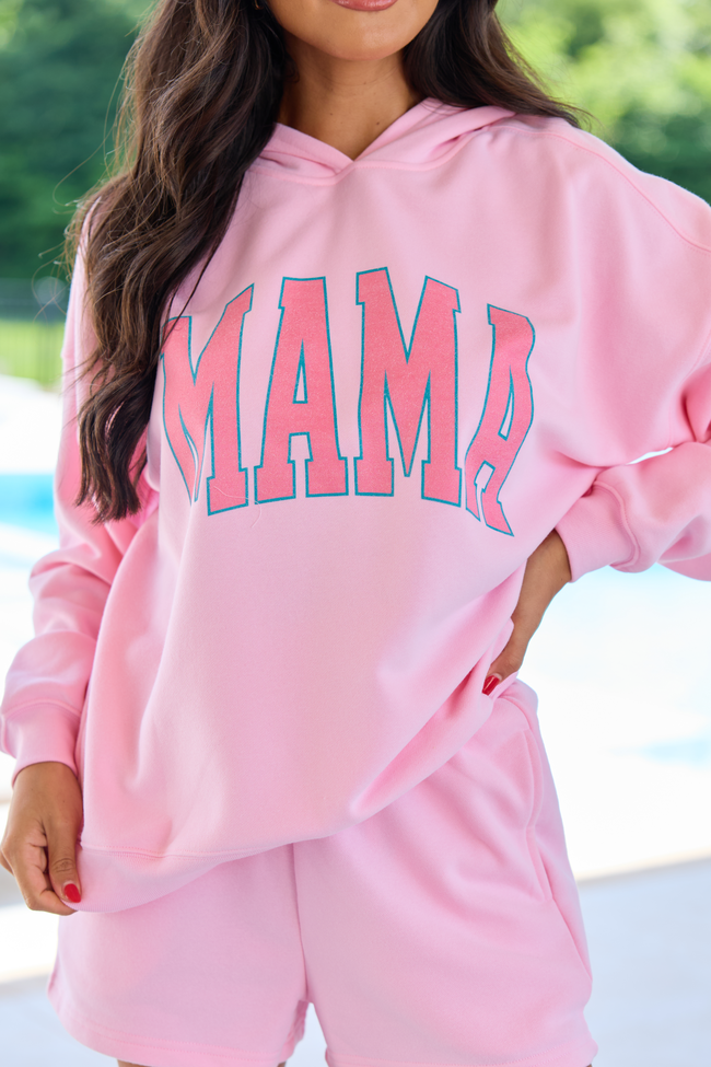 Light Pink Graphic Hoodie