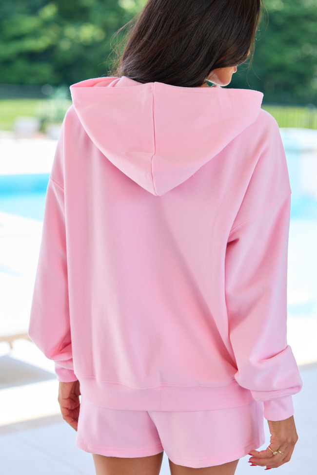 Light Pink Graphic Hoodie