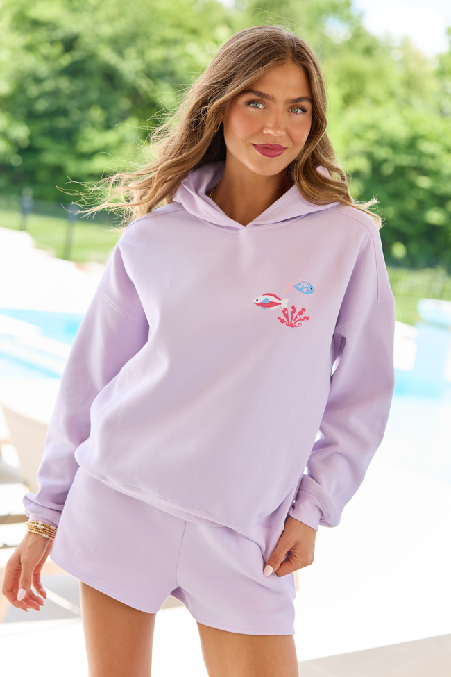 Purple Graphic Hoodie