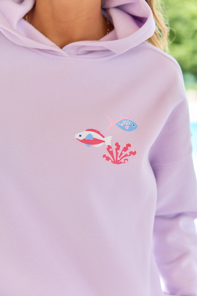 Purple Graphic Hoodie