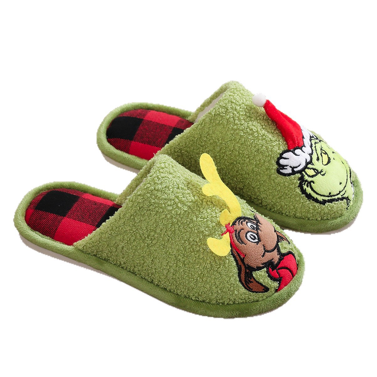 OLYRA Christmas Cozy Plush Slippers