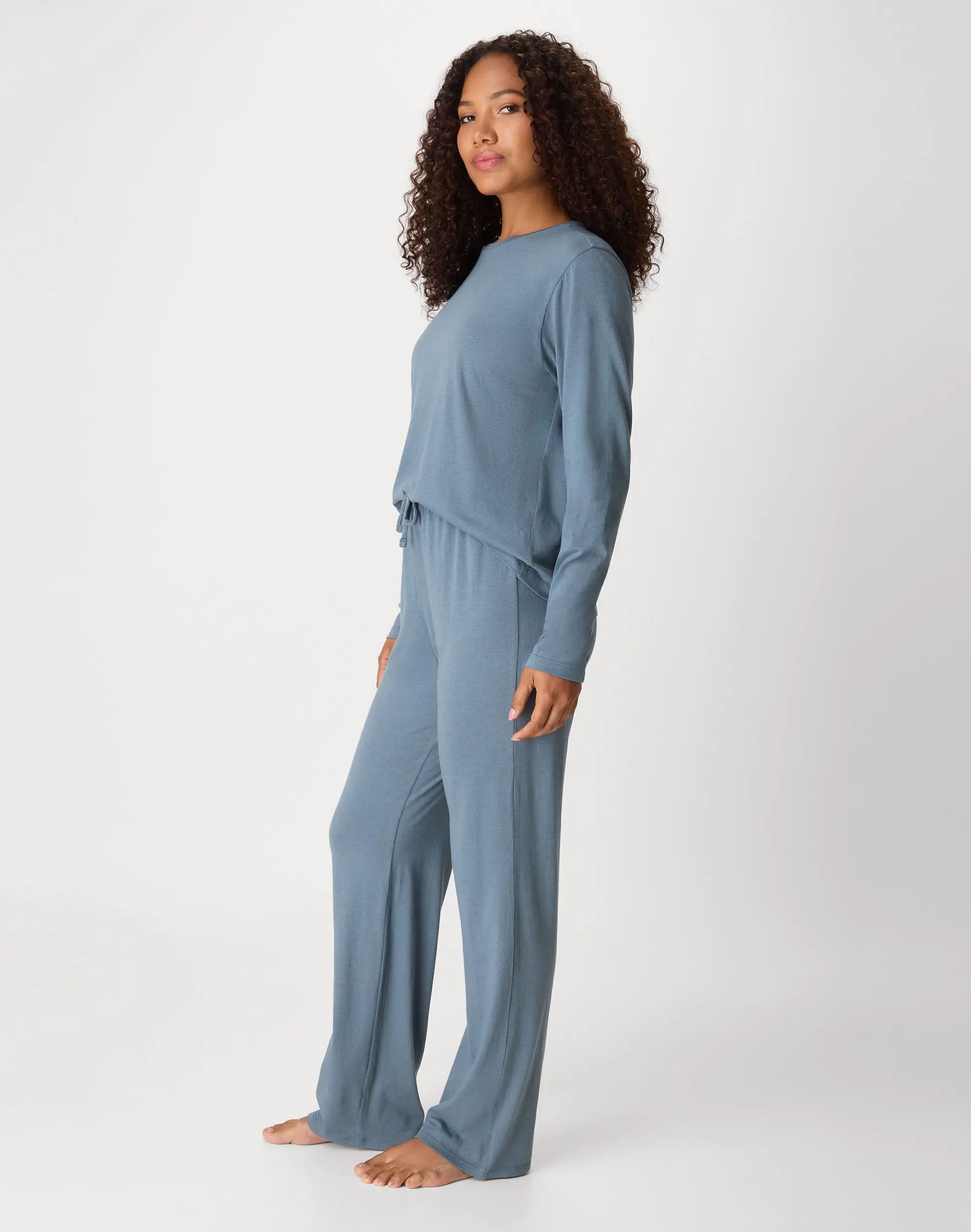Women's 2-Piece Bamboo-Blend Loungewear Set, Crew