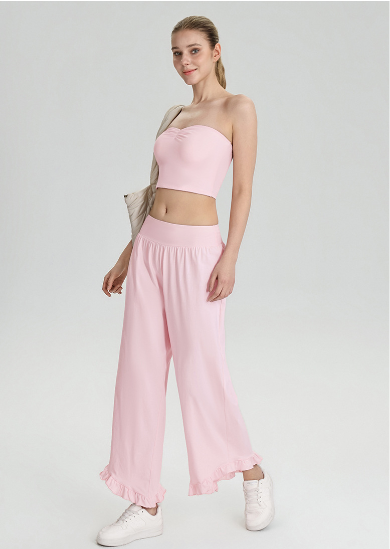 Women’s Strapless Yoga Top with Built-In Bra – Non-Slip, Breathable & Stretchy Sports Bra Tank