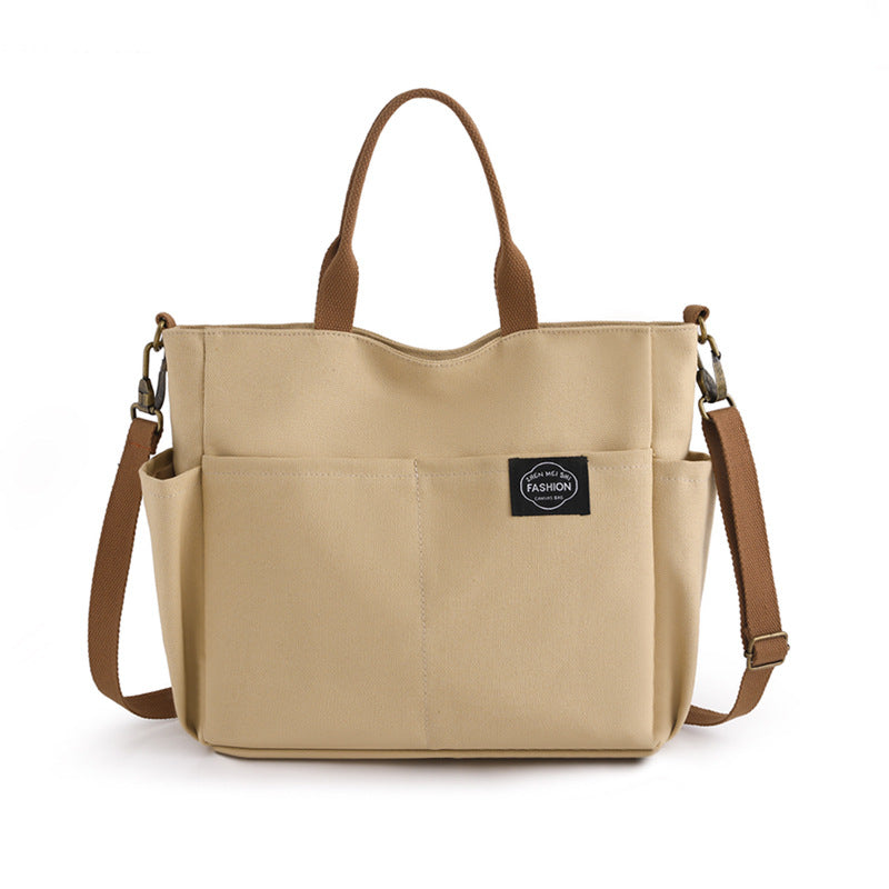 OLYRA Canvas Carryall Tote Bag