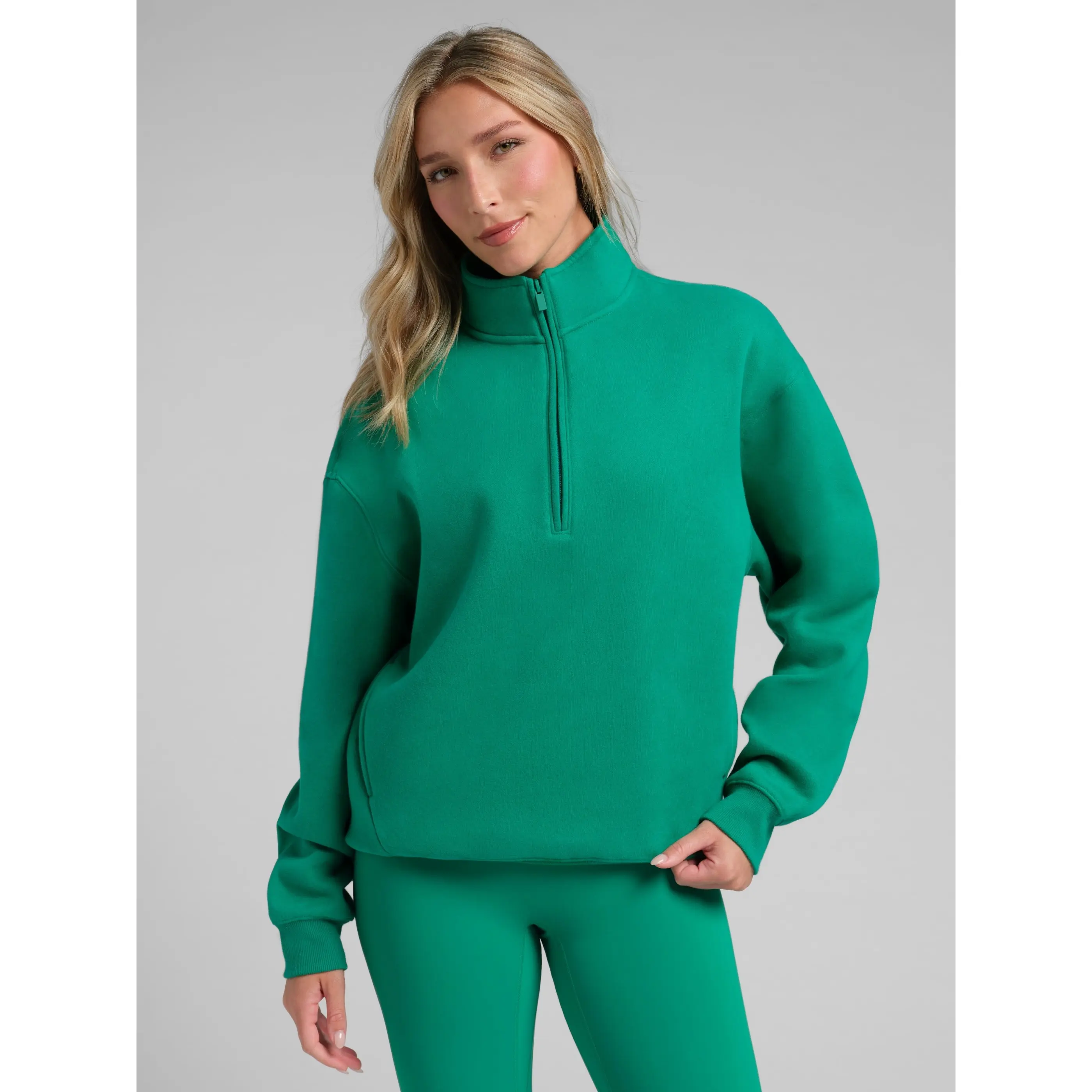Women’s Quarter-Zip Mock Neck Sweatshirt