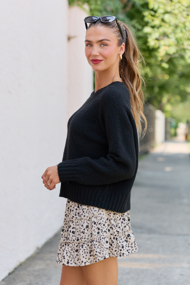 Black V-Neck Sweater