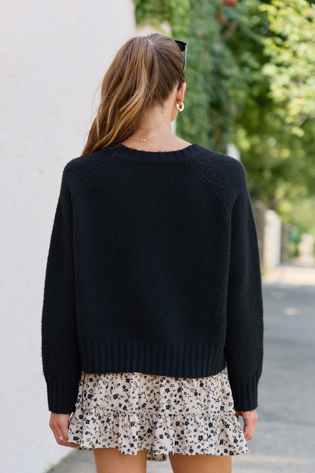 Black V-Neck Sweater