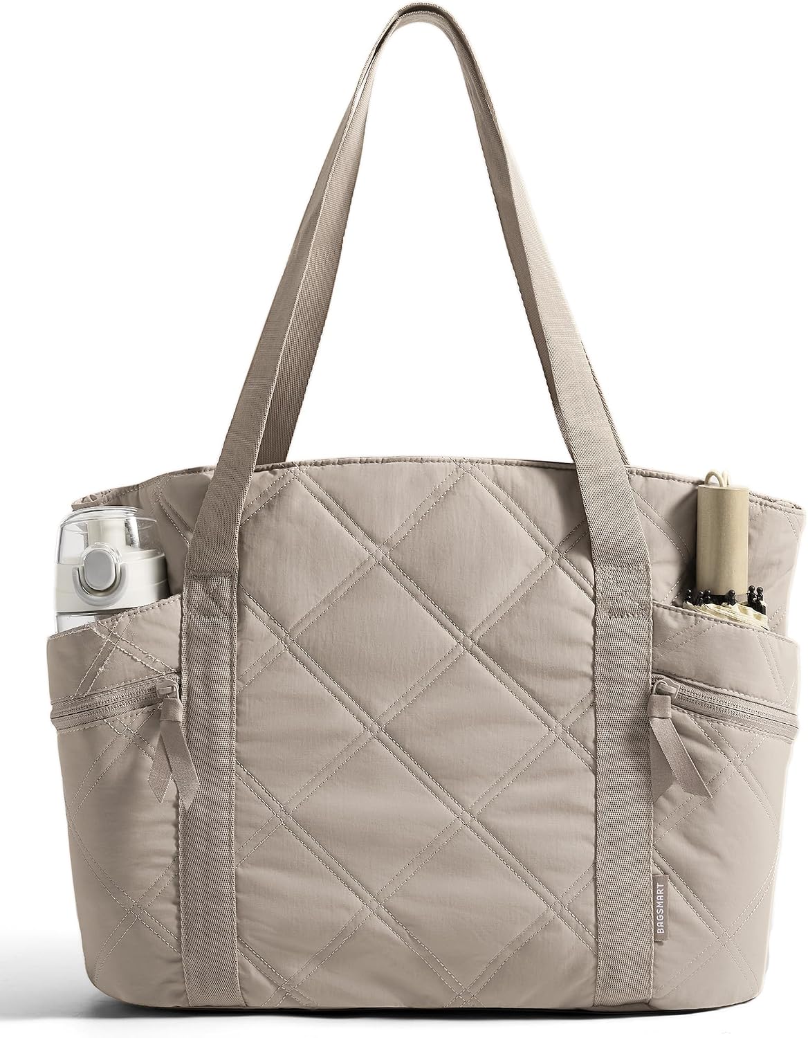 OLYRA Tote Bag for Women, 20L Puffer Work Tote with Zipper