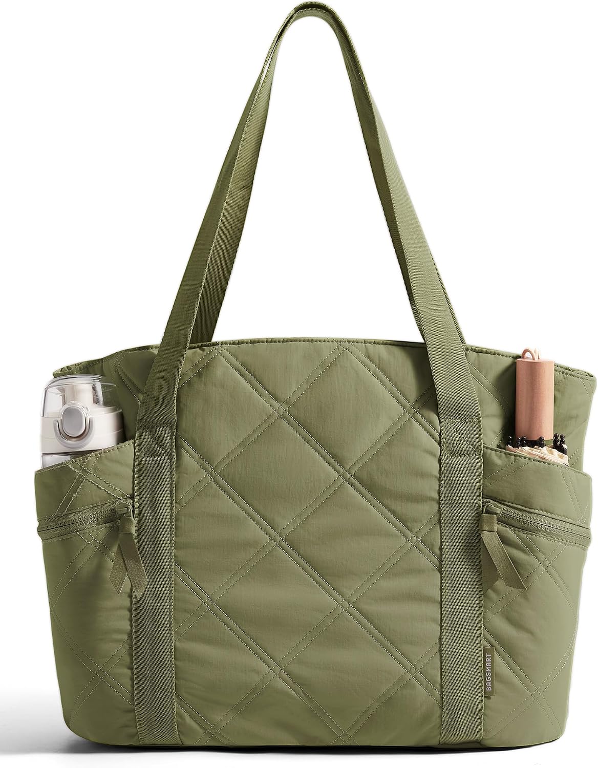 OLYRA Tote Bag for Women, 20L Puffer Work Tote with Zipper
