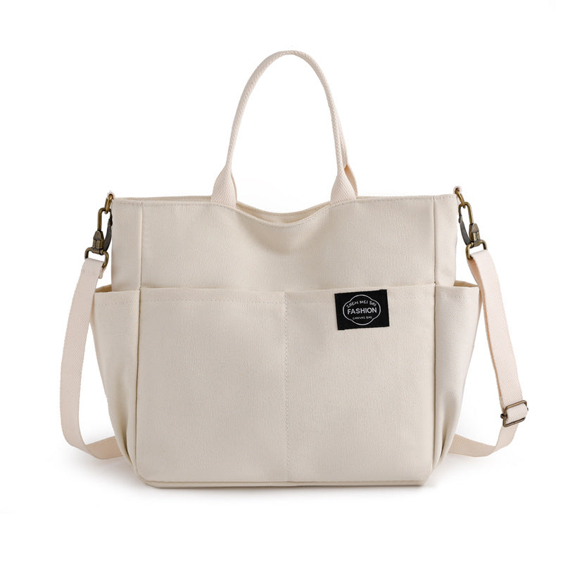 OLYRA Canvas Carryall Tote Bag