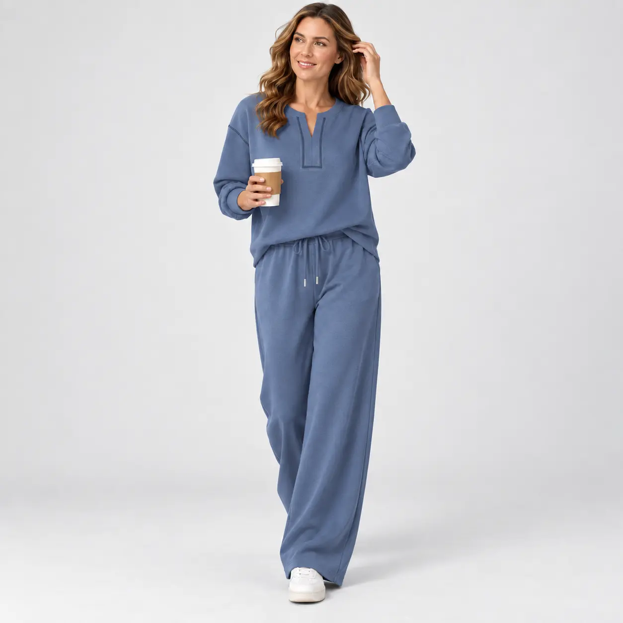  2-Piece Lounge Set, Long Sleeve Pants Top Set