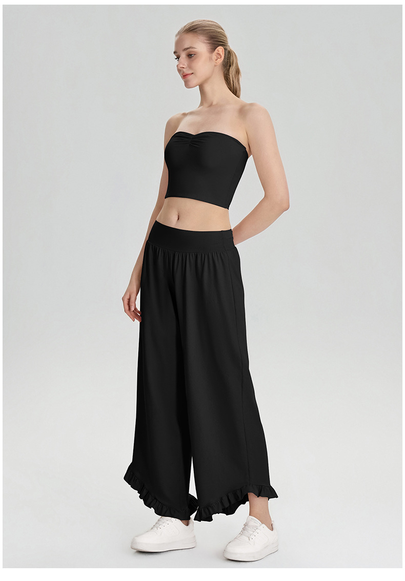 Women’s Strapless Yoga Top with Built-In Bra – Non-Slip, Breathable & Stretchy Sports Bra Tank