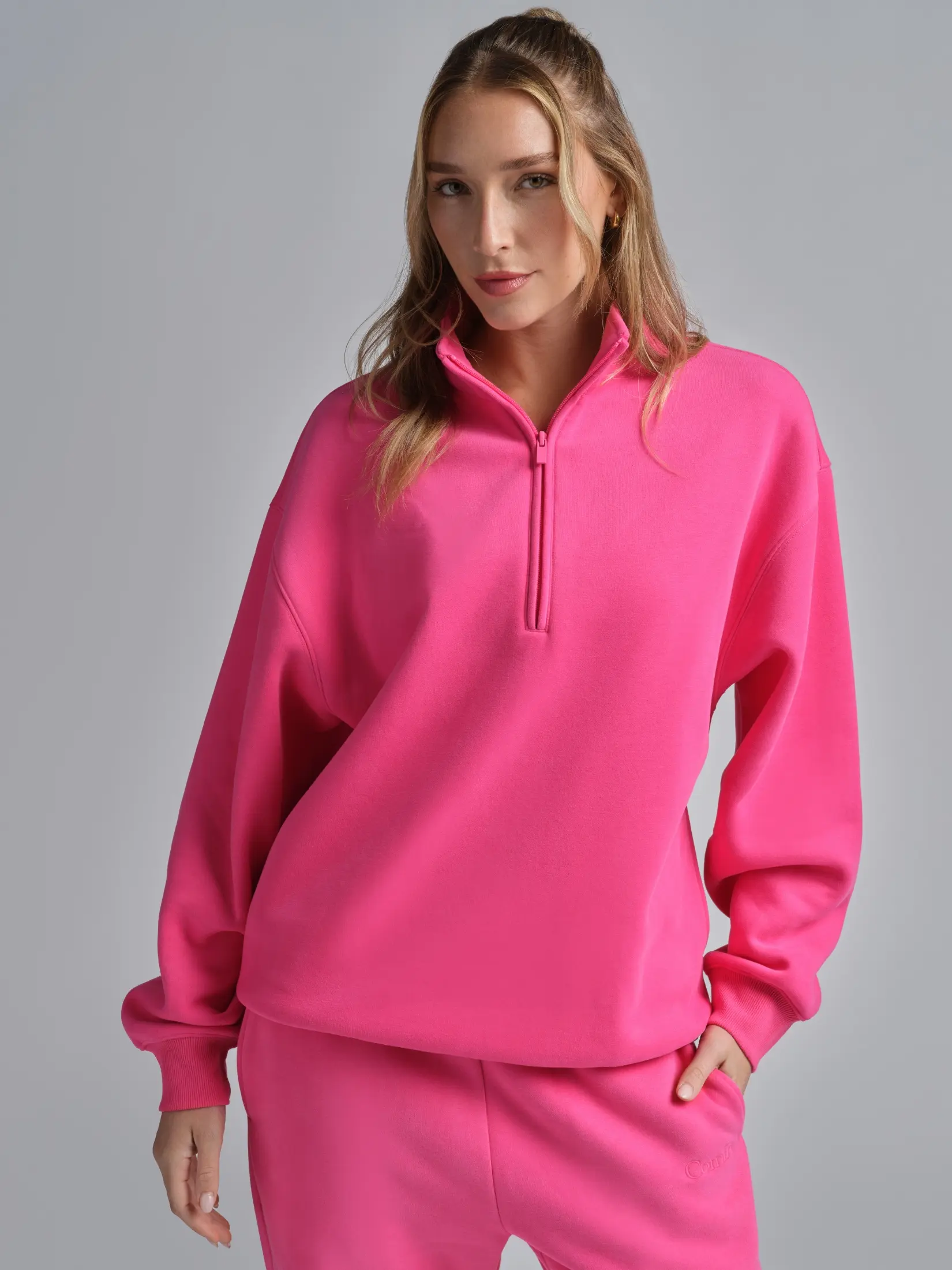 Women’s Quarter-Zip Mock Neck Sweatshirt