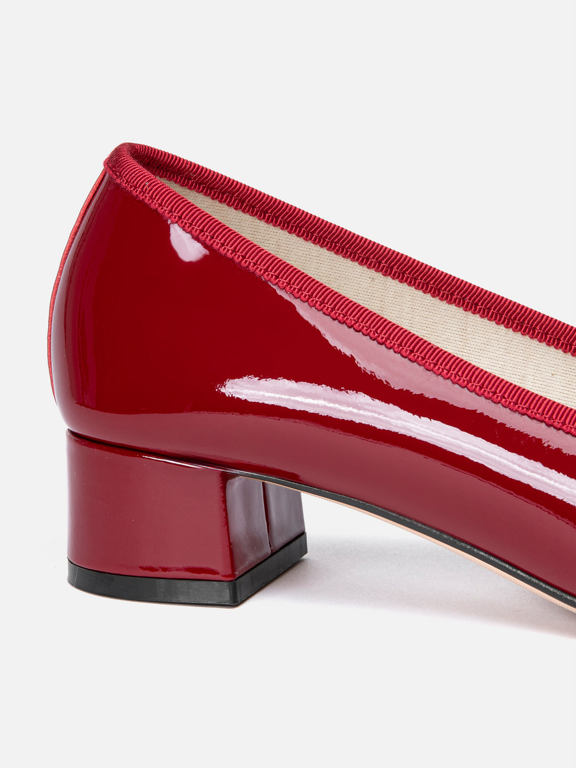 OLYRA Bow-Tied Patent Leather Heels - Red