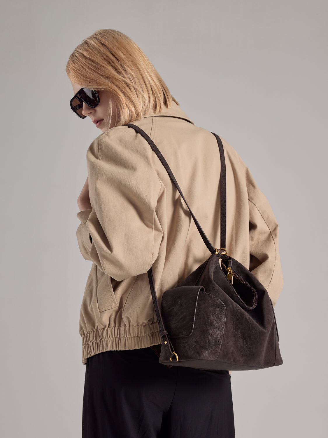 OLYRA Three Way Bag - Dark Grey