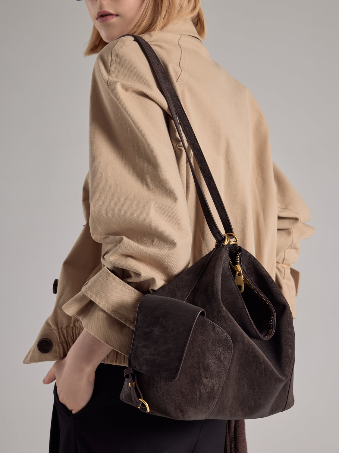 OLYRA Three Way Bag - Brown