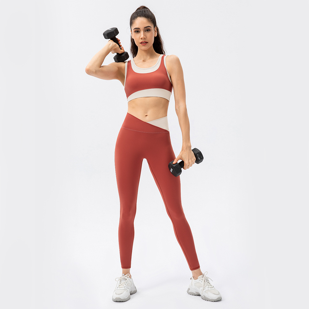 Women’s 2-Piece Yoga Set – Built-In Bra Top & High-Waisted Leggings for Fitness, Casual & Outdoor Wear