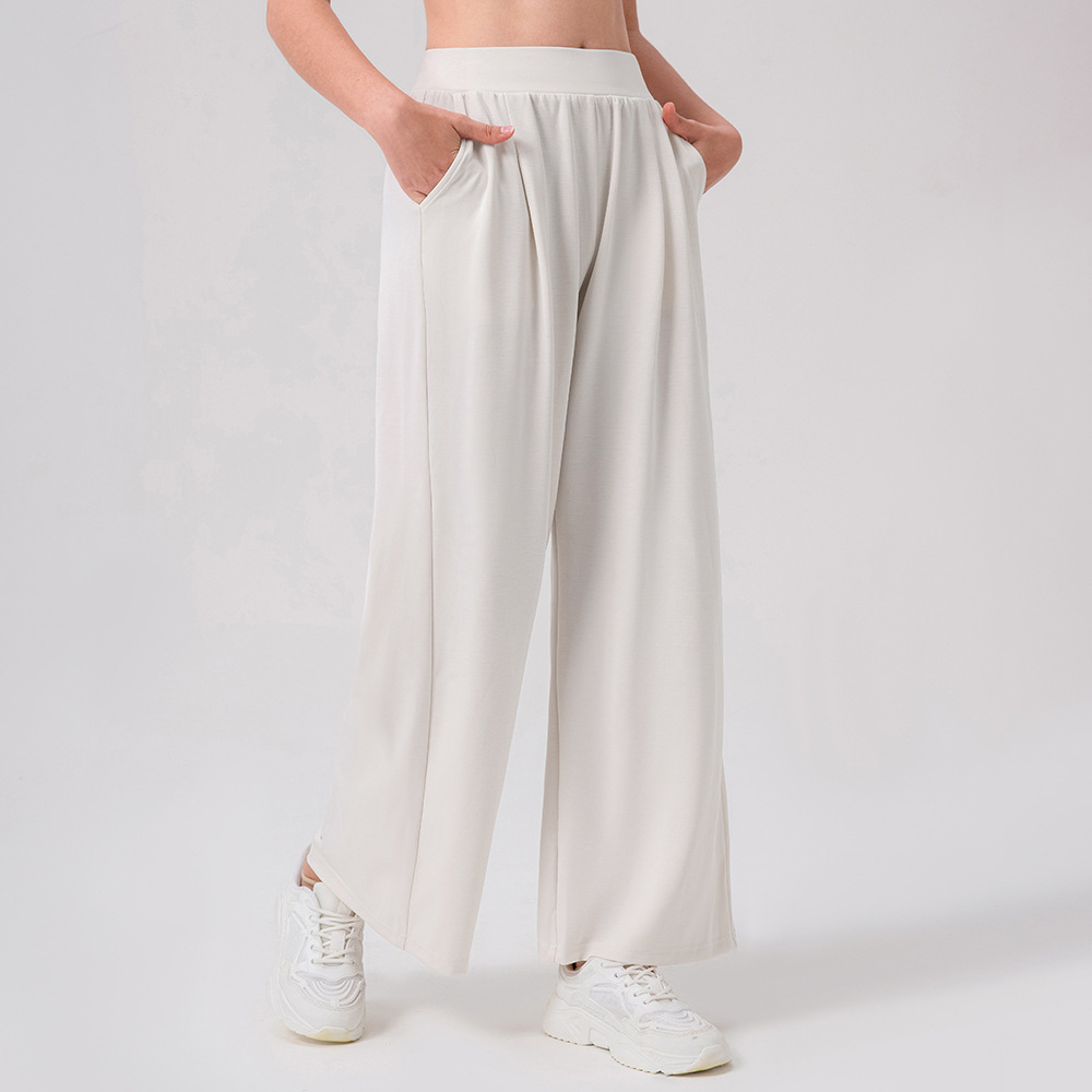 Women’s Wide-Leg Sports Trousers – Relaxed Straight-Leg Cropped Trousers for Fitness, Casual & Outdoor Wear