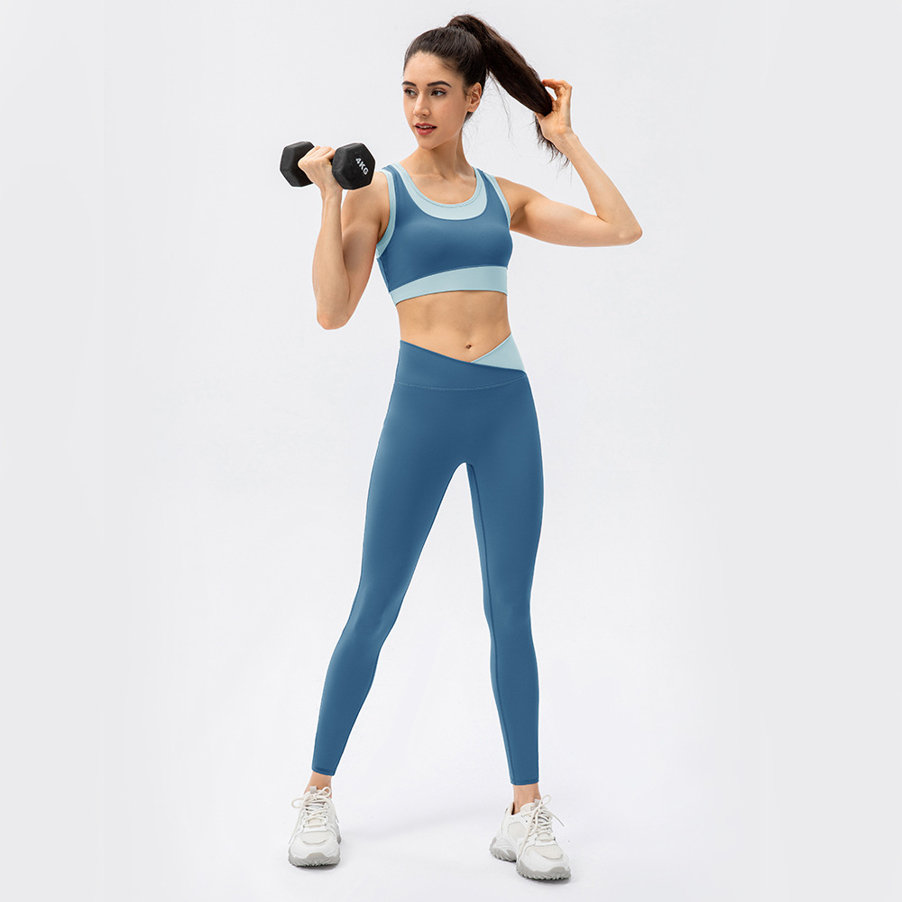 Women’s 2-Piece Yoga Set – Built-In Bra Top & High-Waisted Leggings for Fitness, Casual & Outdoor Wear