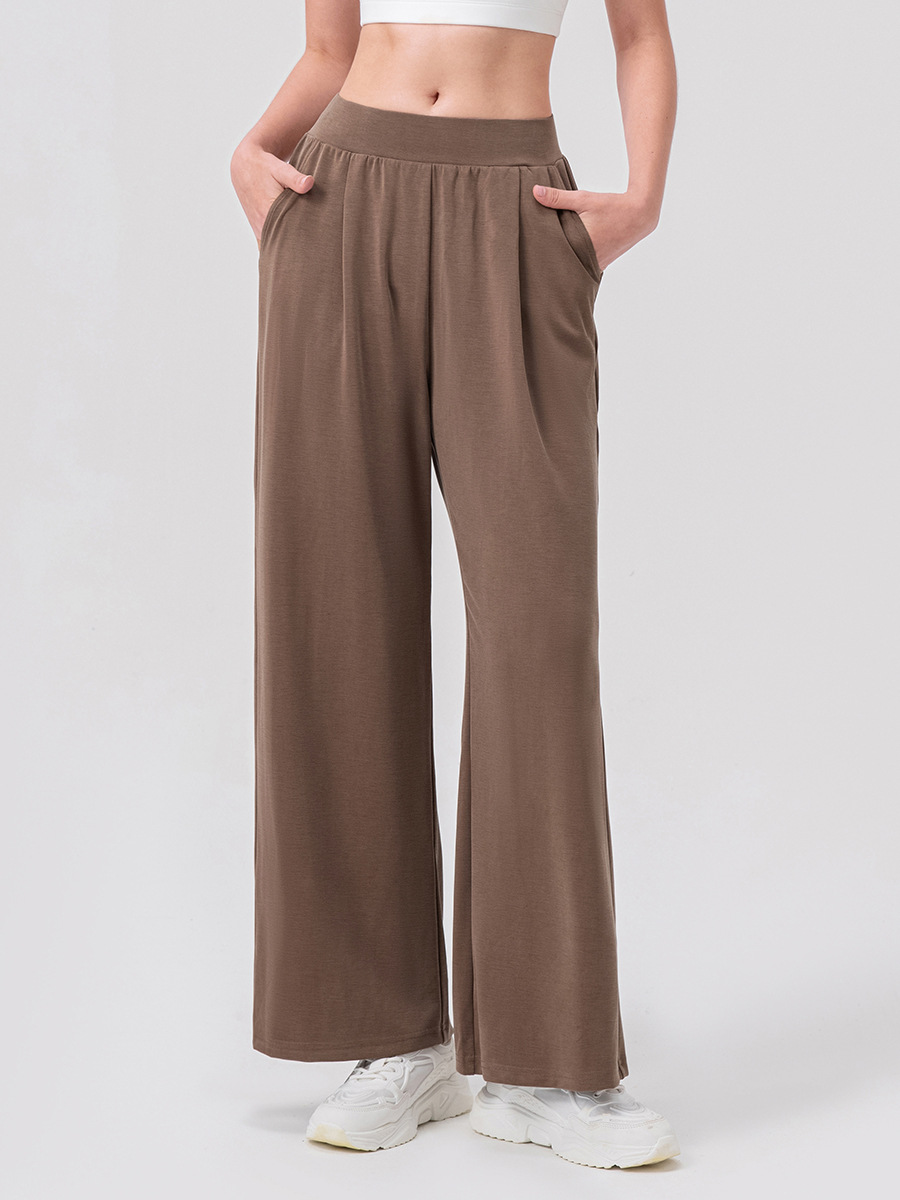 Women’s Wide-Leg Sports Trousers – Relaxed Straight-Leg Cropped Trousers for Fitness, Casual & Outdoor Wear