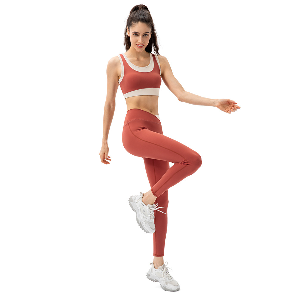Women’s 2-Piece Yoga Set – Built-In Bra Top & High-Waisted Leggings for Fitness, Casual & Outdoor Wear