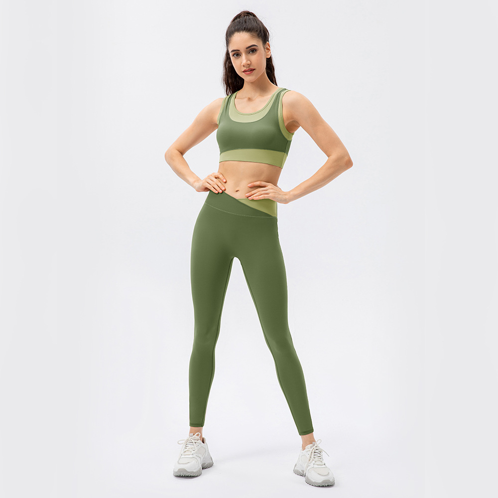 Women’s 2-Piece Yoga Set – Built-In Bra Top & High-Waisted Leggings for Fitness, Casual & Outdoor Wear