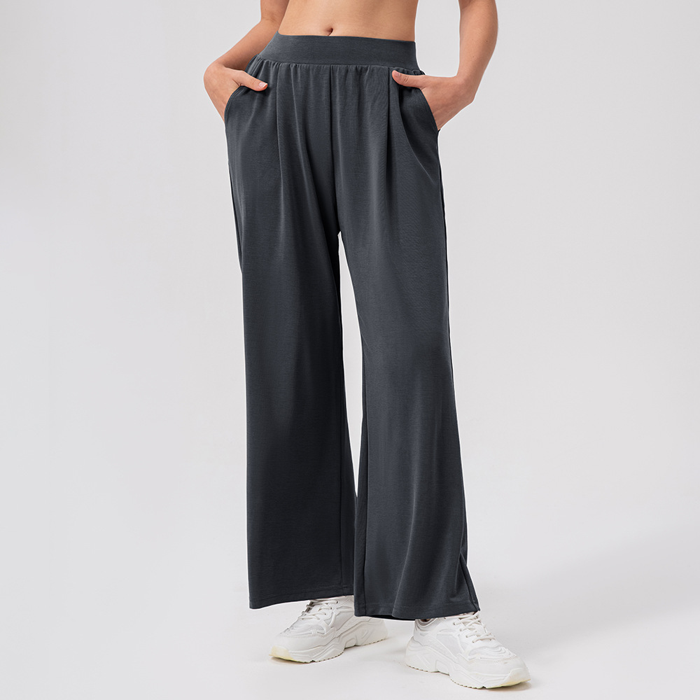 Women’s Wide-Leg Sports Trousers – Relaxed Straight-Leg Cropped Trousers for Fitness, Casual & Outdoor Wear