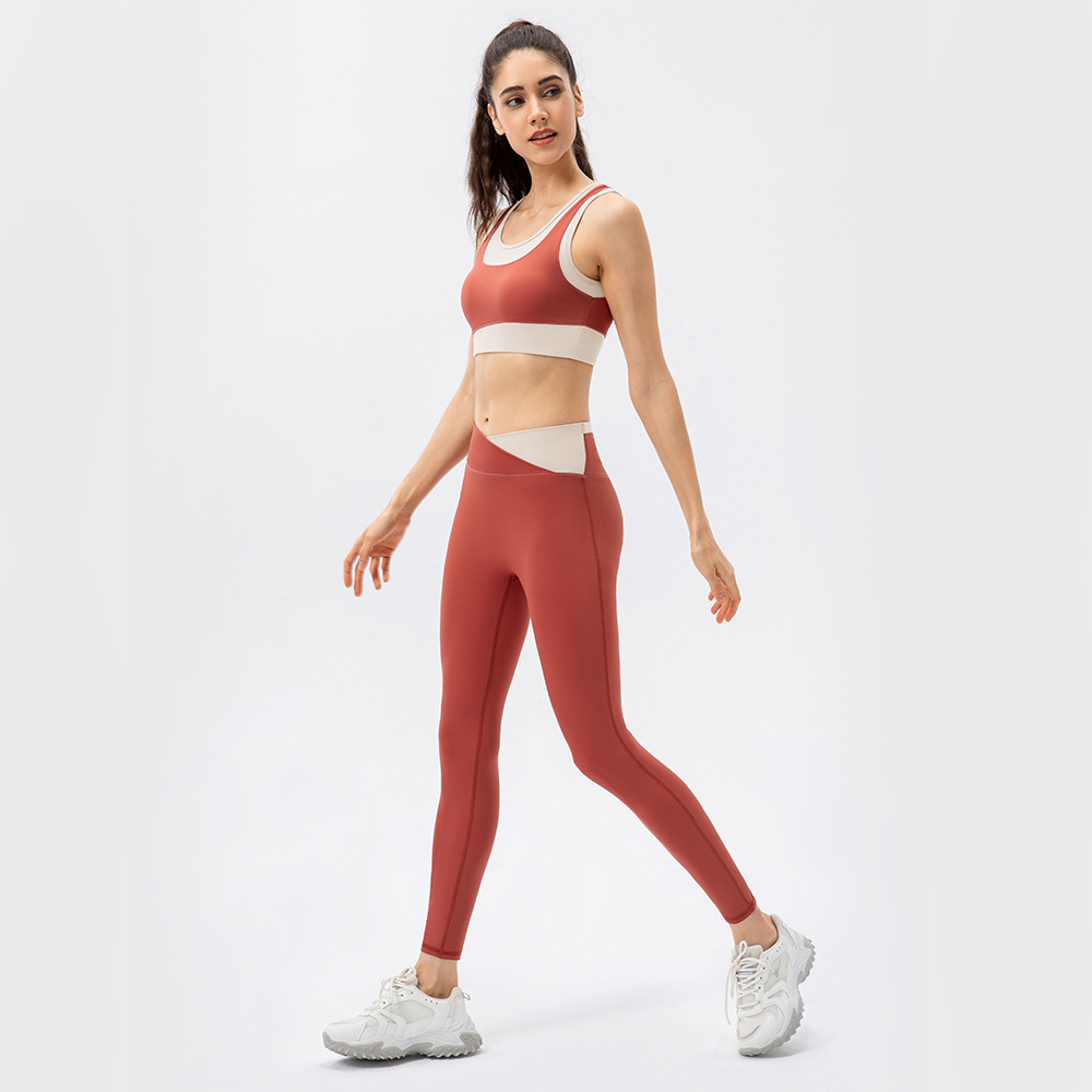 Women’s 2-Piece Yoga Set – Built-In Bra Top & High-Waisted Leggings for Fitness, Casual & Outdoor Wear