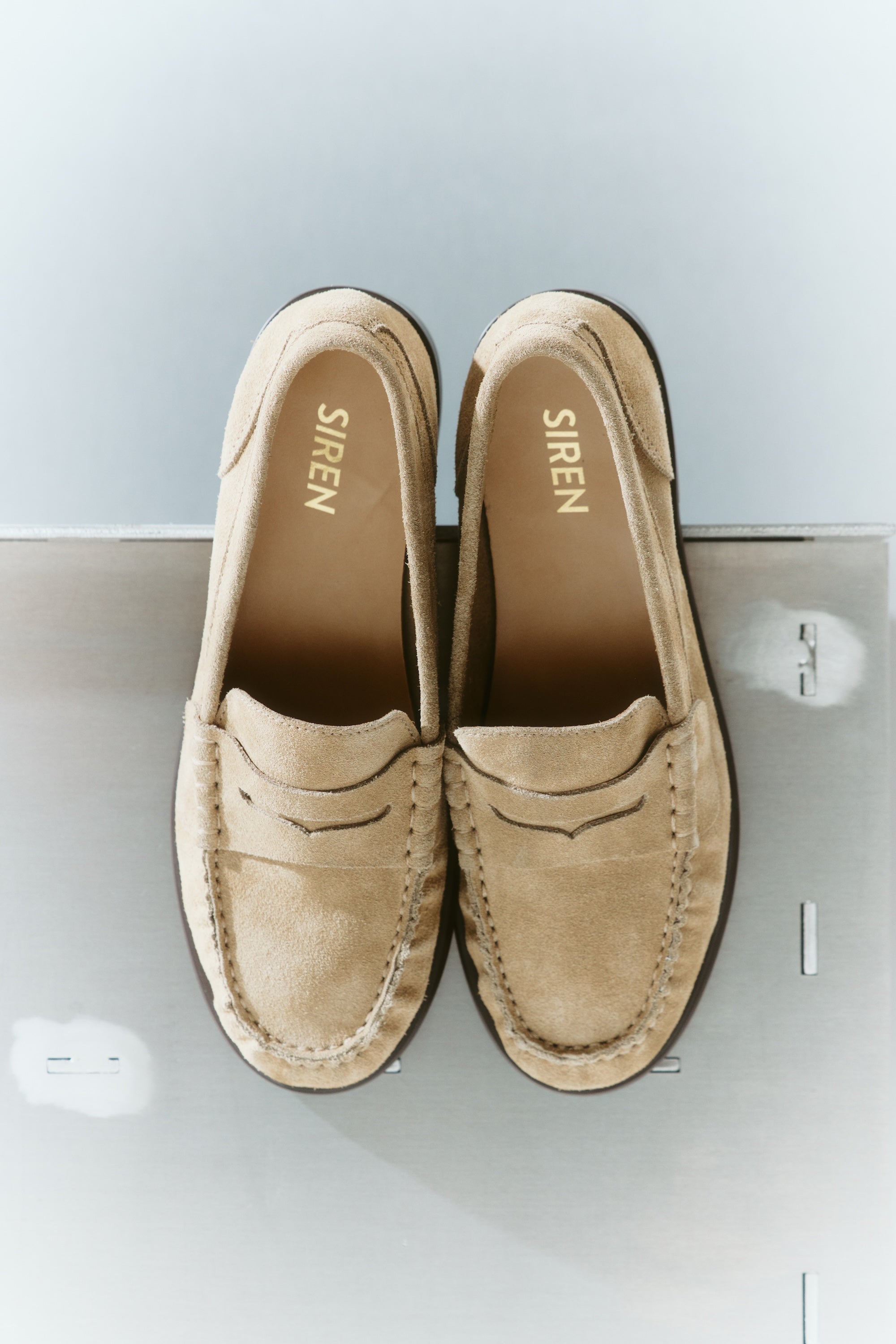 OLYRA Loafers - Taupe Suede