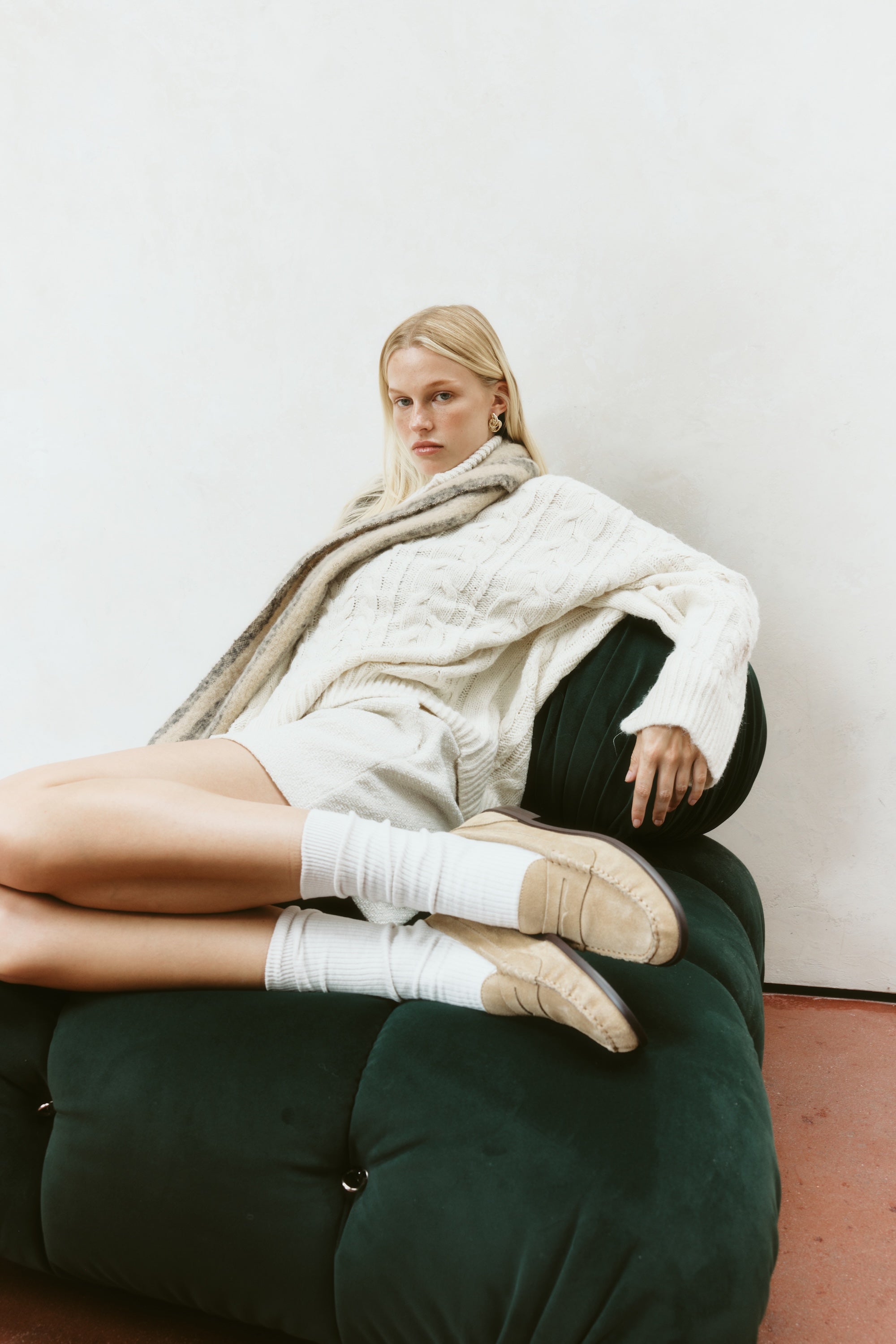 OLYRA Loafers - Taupe Suede