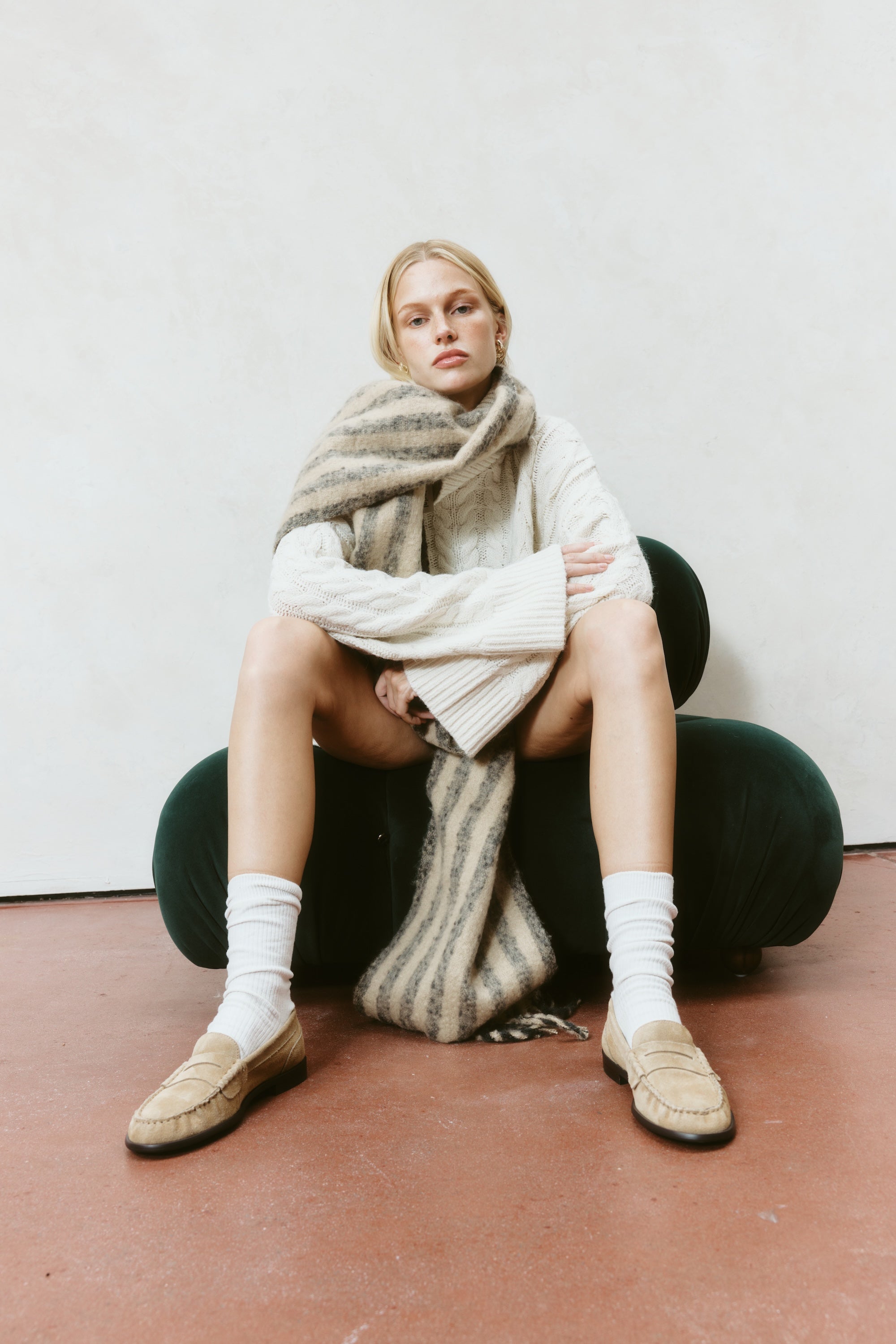 OLYRA Loafers - Taupe Suede