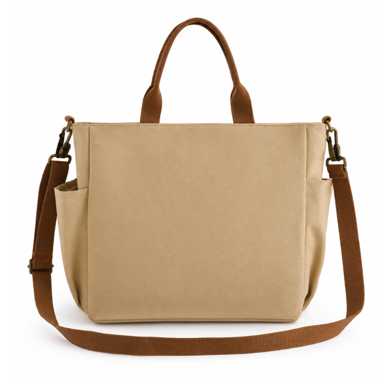 OLYRA Canvas Carryall Tote Bag