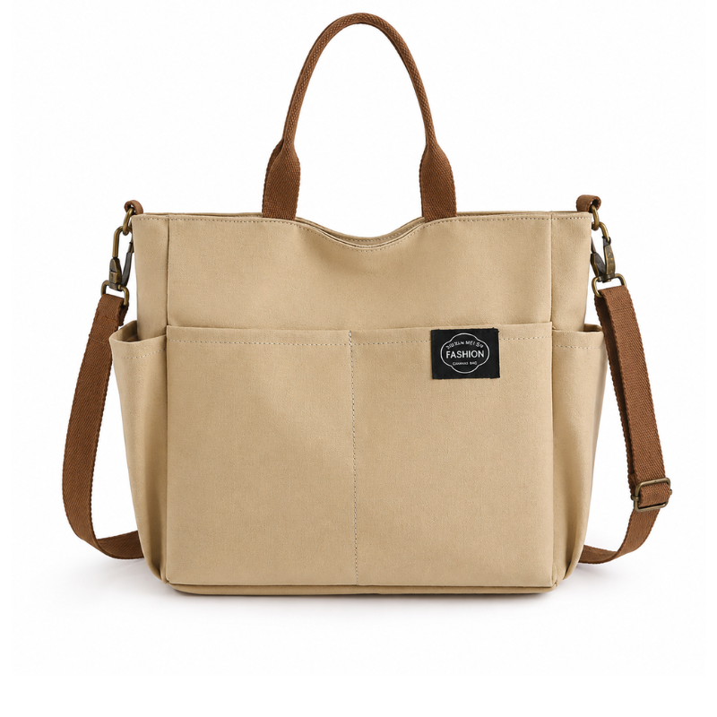 OLYRA Canvas Carryall Tote Bag