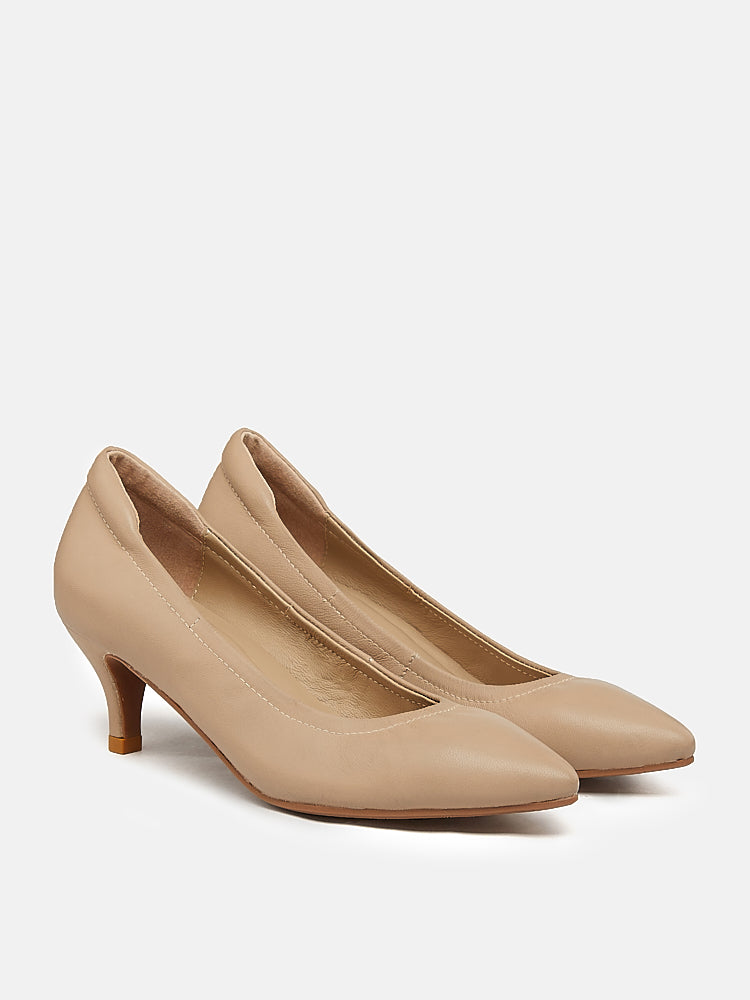 OLYRA Classic Low Heels - Khaki