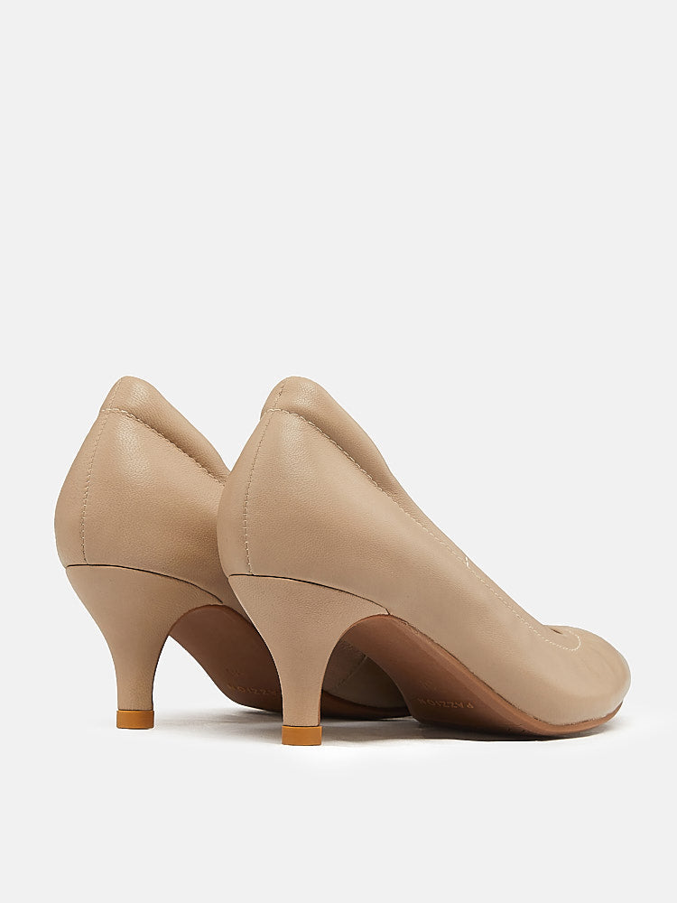 OLYRA Classic Low Heels - Khaki