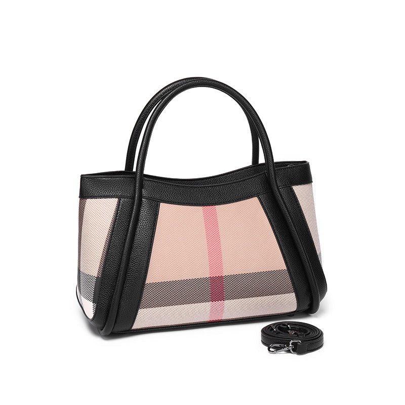 OLYRA Plaid Tote Bag